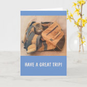 キャッおもしろいク恋しく思ユー カード (黄色い花)