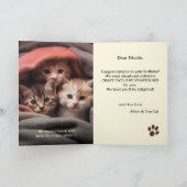 キャッおもしろいク熱狂するレディ誕生日 カード (内部)