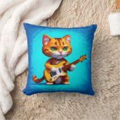 キャッおもしろいク遊ギター クッション (ブランケット)