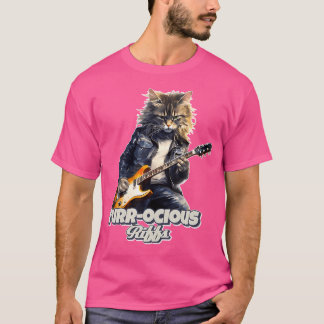 キャッおもしろいク遊ギター Tシャツ