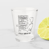 キャッおもしろいシュ・マシン「Say Please」の漫画 ショットグラス (正面)