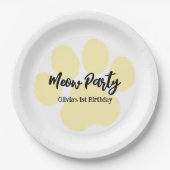 キャッおもしろいツポー誕生日パーティー ペーパープレート (正面)