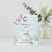 キャッおもしろいトエンジェルクリスマス年賀状 シーズンカード (スタンド正面)