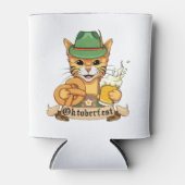 キャッおもしろいトオクトーバーフェストプレッツェルTシャツ 缶クーラー (正面)