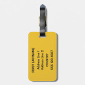 キャッおもしろいトカスタム文字とカラー荷物タグ ラゲッジタグ (裏面縦)