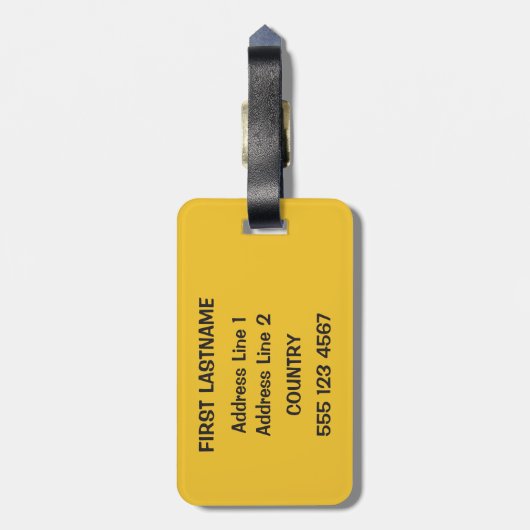 キャッおもしろいトカスタム文字とカラー荷物タグ ラゲッジタグ (裏面縦)