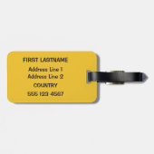 キャッおもしろいトカスタム文字とカラー荷物タグ ラゲッジタグ (裏面横)