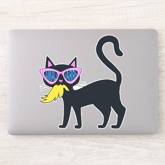 キャッおもしろいトカマ食べラトランプ選挙ステッカー シール (コンピューター)