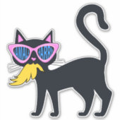 キャッおもしろいトカマ食べラトランプ選挙ステッカー シール (正面)