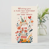 キャッおもしろいトガーデン誕生日招待状カード 招待状 (スタンド正面)