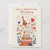 キャッおもしろいトガーデン誕生日招待状カード 招待状 (正面)