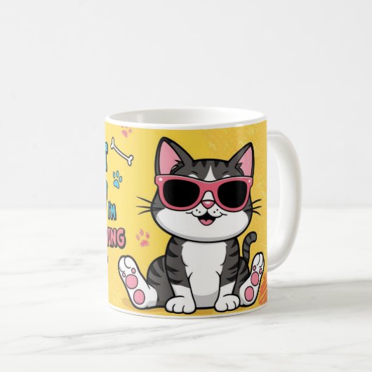 キャッおもしろいトコーヒーカップ猫 コーヒーマグカップ (正面右)