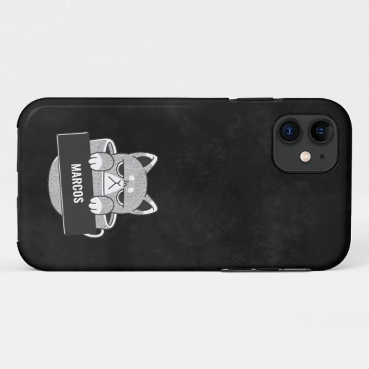 キャッおもしろいトコーヒーデザイン名前をカスタムするケースメイトiPho Case-Mate iPhoneケース (裏面(横))