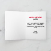 キャッおもしろいトジョークスナーキーシスター50th誕生日 カード (内部)