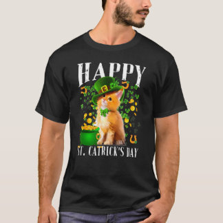 キャッおもしろいトセントパトリックの日ハッピーキャトリックの日 Tシャツ