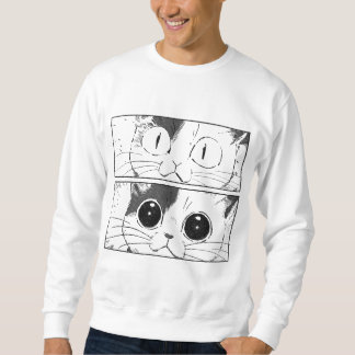 キャッおもしろいトデザイン スウェットシャツ