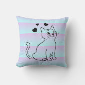 「キャッおもしろいトデザイン」装飾用クッション クッション (正面)