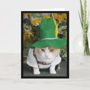 キャッおもしろいトドイツ誕生日 カード