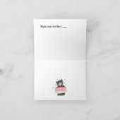 キャッおもしろいトニャーカラフルヴィンテージハッピーバースデー カード (内部)