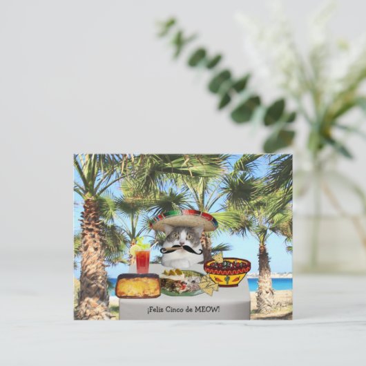 キャッおもしろいトハッピーシンコデマヨ ポストカード (スタンド正面)