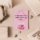 キャッおもしろいトバレンタインデー折り畳みホリデーカード シーズンカード