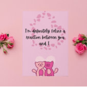 キャッおもしろいトバレンタインデー折り畳みホリデーカード シーズンカード