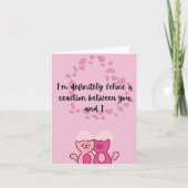 キャッおもしろいトバレンタインデー折り畳みホリデーカード シーズンカード (正面)