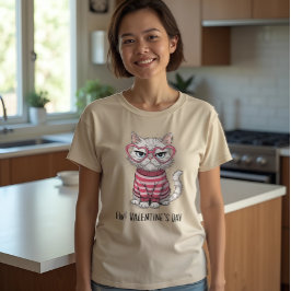 キャッおもしろいトバレンタイン Tシャツ