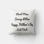 キャッおもしろいトパパ父の日ギフト白黒トレンディー クッション (正面)