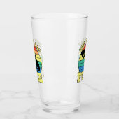 キャッおもしろいトパパ父名前をカスタムするギフトブラック タンブラーグラス (左)