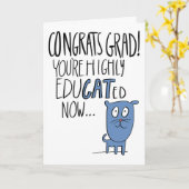 キャッおもしろいトパン卒業カード カード (黄色い花)