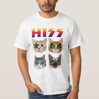 キャッおもしろいトヒスロックアンドロール猫好き Tシャツ