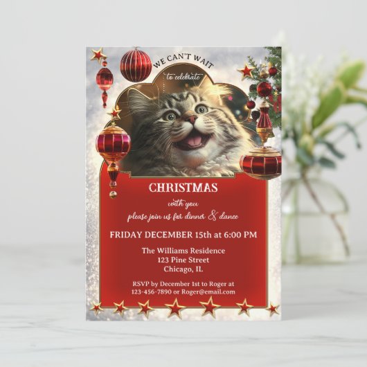 キャッおもしろいトフェスティバルクリスマスホリデー 招待状 (スタンド正面)