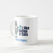 キャッおもしろいトフルコーヒーと人の引用文 コーヒーマグカップ (正面左)