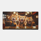 キャッおもしろいトフード食べ物を与えのステーションマット デスクマット (正面)