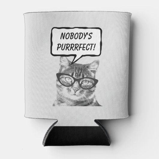 キャッおもしろいトプリン引用文ホルダー缶クーラー 缶クーラー (正面)