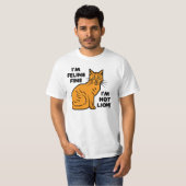 キャッおもしろいトプンオレンジフリーン素晴らし子猫 Tシャツ (正面フル)