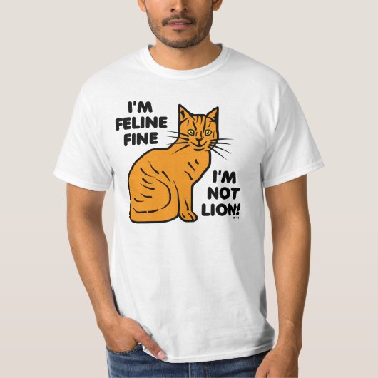 キャッおもしろいトプンオレンジフリーン素晴らし子猫 Tシャツ (正面)
