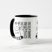 キャッおもしろいトプンコーヒーマグ、猫好き魔法マグ マグカップ (正面左)