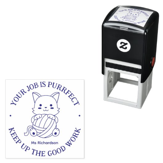 キャッおもしろいトプンパーフェクトジョブ先生勇気付けられる セルフインキングスタンプ (インサイチュ)