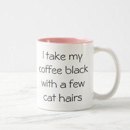 キャッおもしろいトヘアマグ付きコーヒーブラック ツートーンマグカップ