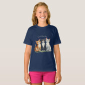 キャッおもしろいトヘルダーの猫好き Tシャツ (正面フル)