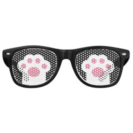 キャッおもしろいトポーズサングラス/パーティーシェード（白） レトロサングラス