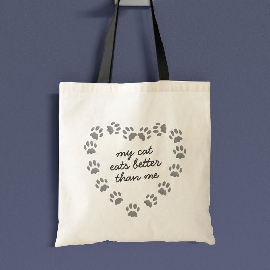 キャッおもしろいトポープリントハート引用文ペットトートバッグ トートバッグ