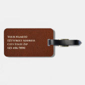 キャッおもしろいトポーレザーフェイクラゲッジタグ ラゲッジタグ (裏面横)