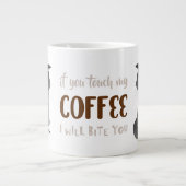 キャッおもしろいトマグ – グレイ猫の不機嫌さ ジャンボコーヒーマグカップ (正面)