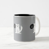 キャッおもしろいトマグ | 皮肉な子猫プレゼント ツートーンマグカップ (正面右)