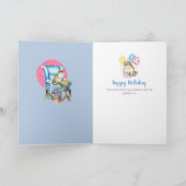 キャッおもしろいトレデ熱狂するィー誕生日カード-中を見て! カード (内部)