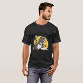 キャッおもしろいト下働きブラックおもしろい猫好きm tシャツ (正面フル)