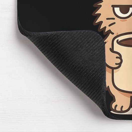 キャッおもしろいト不機嫌なコーヒー愛好家ではない朝の人S マウスパッド (コーナー)